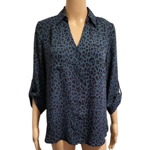 Women's Leopard Print Blouse by A. Byer (Size M)